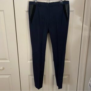 The Kooples Navy Leather Slacks